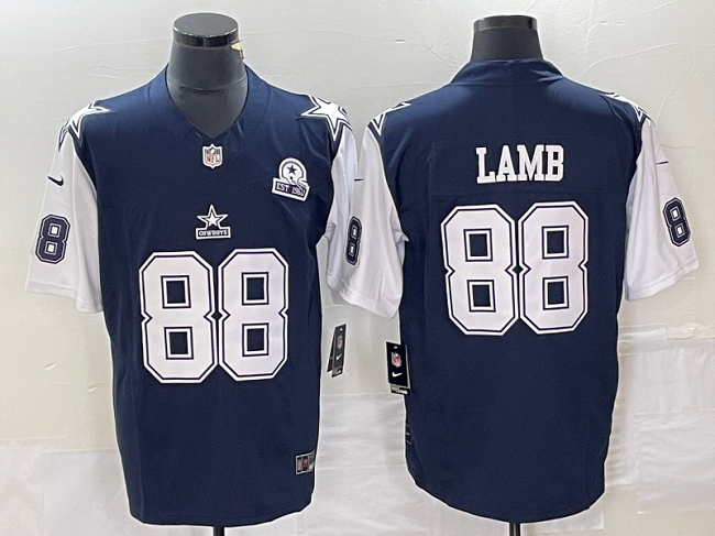 Men's Dallas Cowboys #88 CeeDee Lamb Navy 2023 F.U.S.E. With 1960 Patch Vapor Limited Stitched Football Jersey Men's Dallas Cowboys #88 CeeDee Lamb Navy 2023 F.U.S.E. With 1960 Patch Vapor Limited Stitched Football Jersey